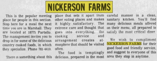 Nickerson Farms - May 1973 Article